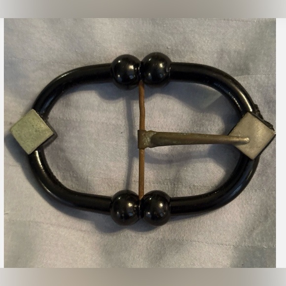 Vintage Black Belt Buckle - Picture 1 of 4